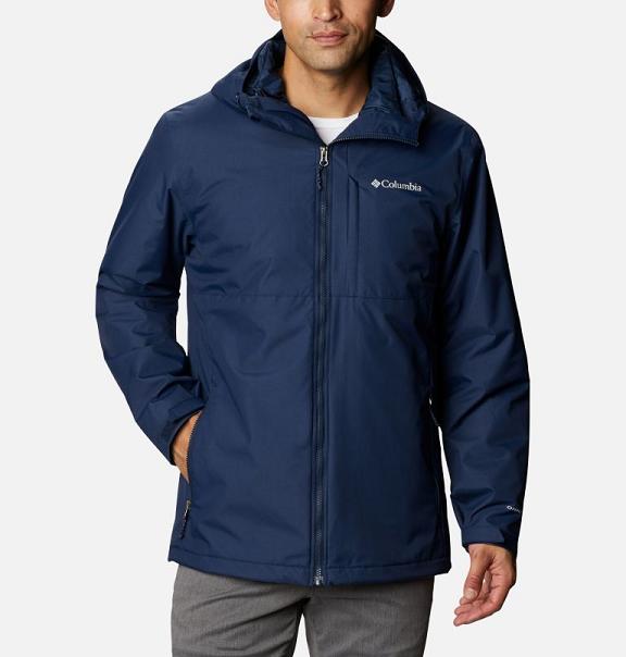 Columbia Ridge Gates Interchange 3 In 1 Jacket Navy For Men's NZ65483 New Zealand